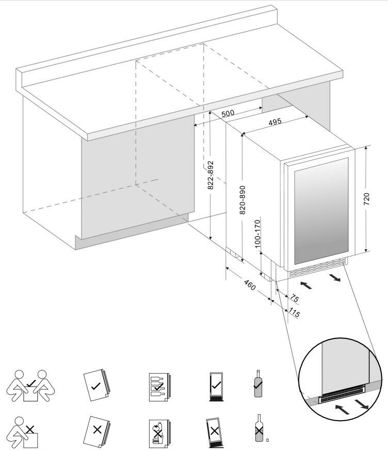 Винный шкаф Dunavox DAUF 38 100DSS TO