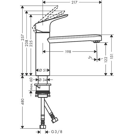 Смеситель для кухни Hansgrohe Focus M43 (71816000)