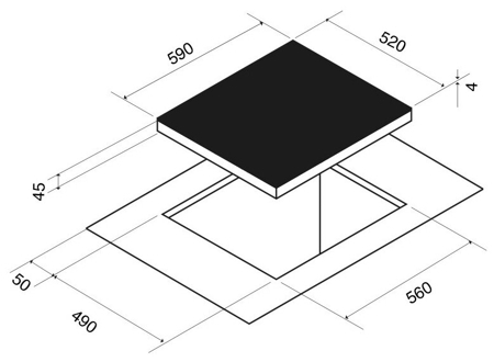 Индукционная варочная панель PANDO PI 3200W