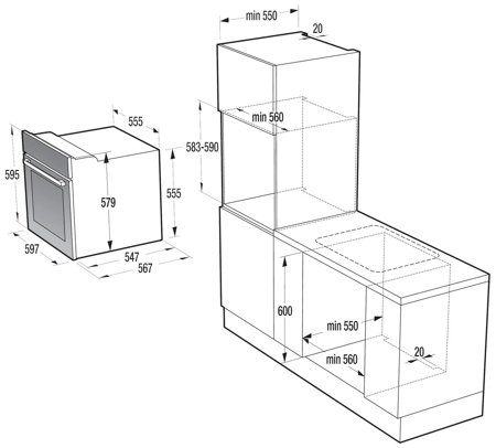 Электрический духовой шкаф Gorenje BO 637 ORAB