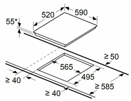 Индукционная варочная панель Maunfeld CVI594SF2MDGR Lux