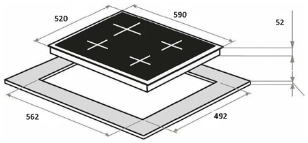 Электрическая варочная панель RICCI DTL-D46003B