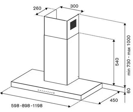 Кухонная вытяжка Bertazzoni KT120P1AXT