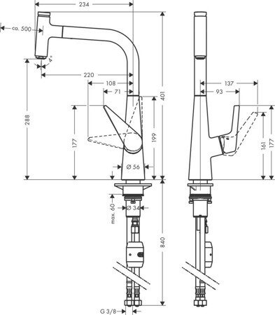 Смеситель для кухни Hansgrohe Talis Select S 72821000