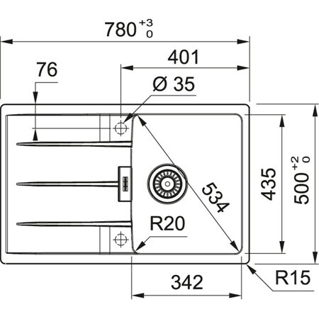 Кухонная мойка Franke CNG 611/211-78 черный матовый (114.0639.684)