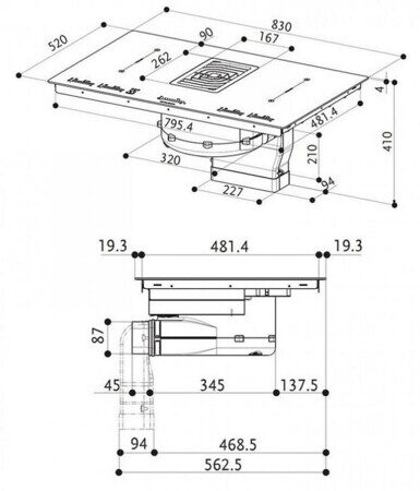 Индукционная варочная панель Faber GALILEO SMART BK GLASS A830