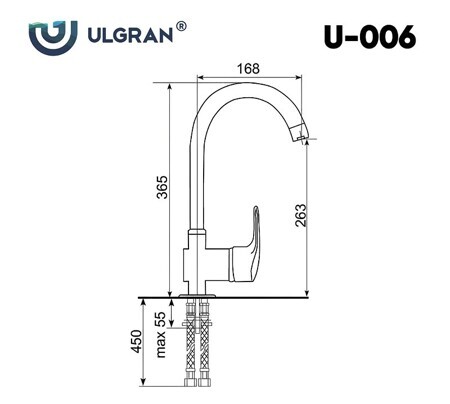 Смеситель для кухни Ulgran U-006-343